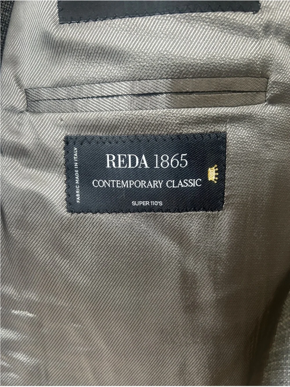 Copley 46T Reda 1865 Super 110s Wool Gray Blazer Made Canada